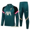 Liverpool Trainings Sweatshirt Pak Quarter-zip 2022-23 Groene - Heren